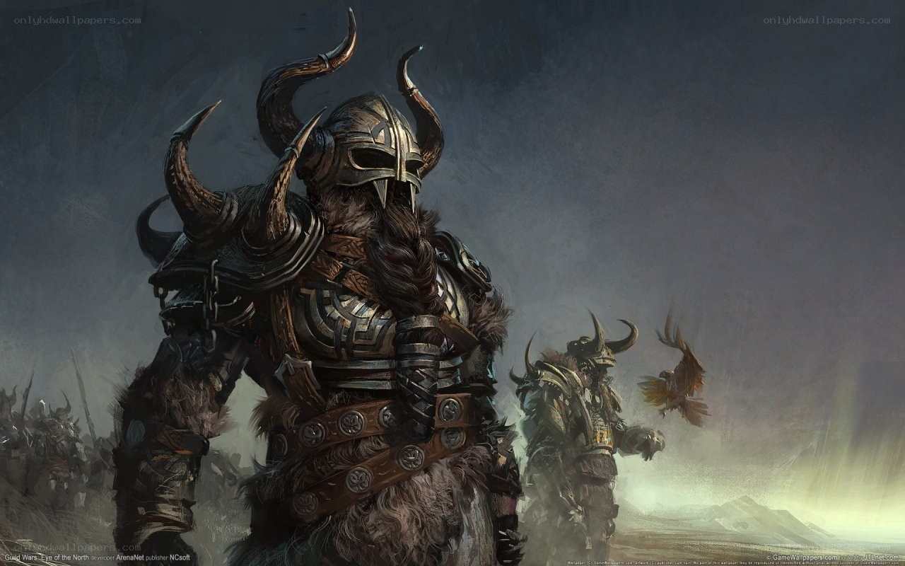 Viking warriors in battle