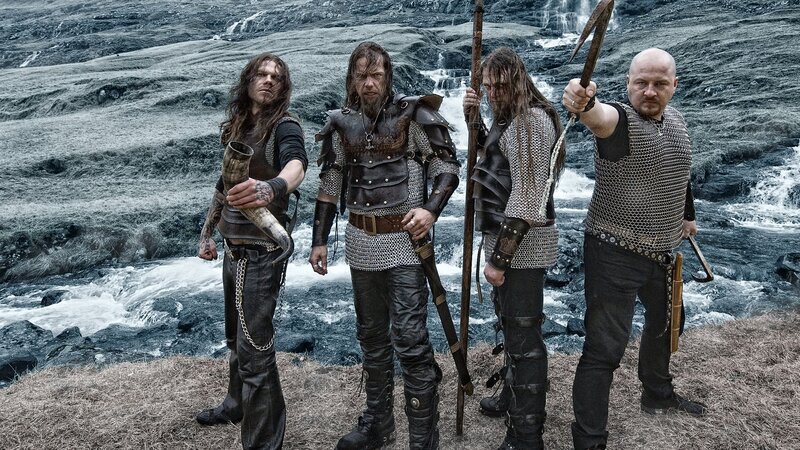 Viking warriors in battle gear