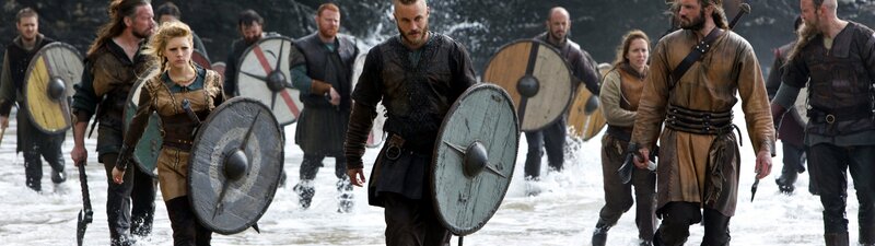 Viking Warriors in Water — Brown