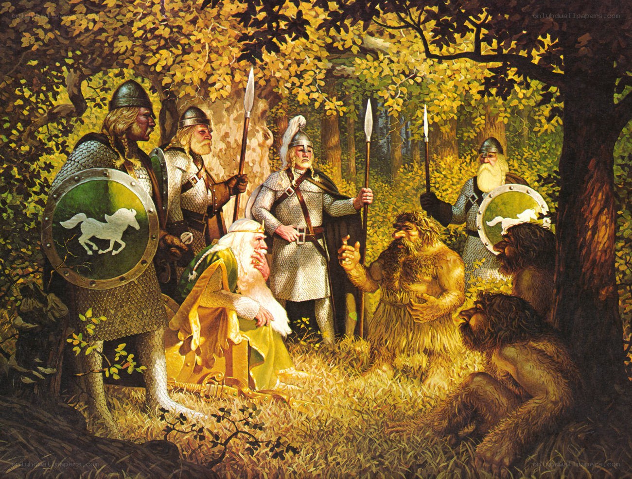 Viking warriors meet forest creatures