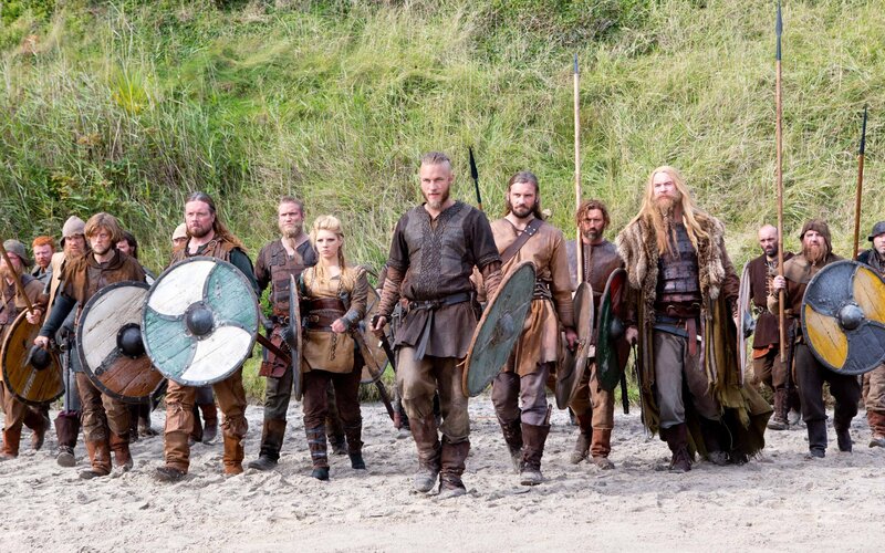 Viking Warriors on Beach — Brown