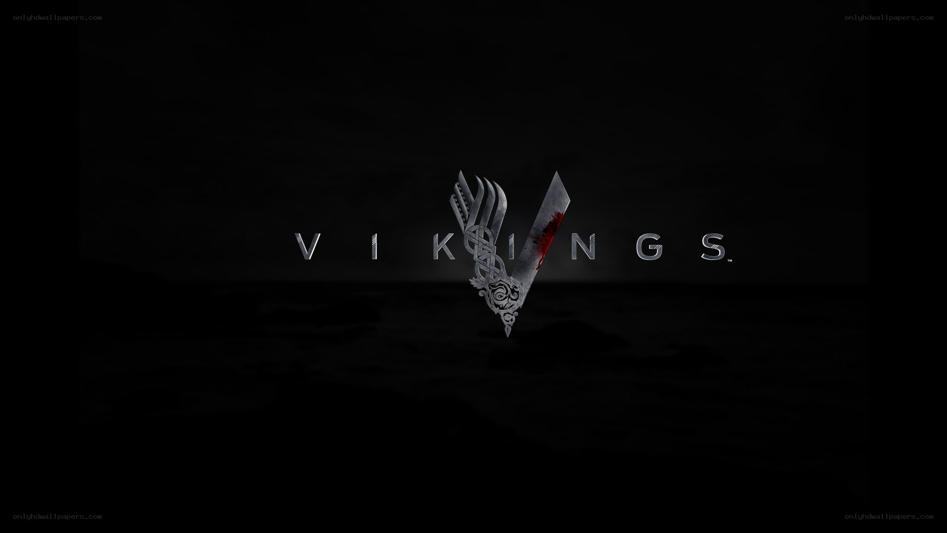 Vikings logo with bloodied axe