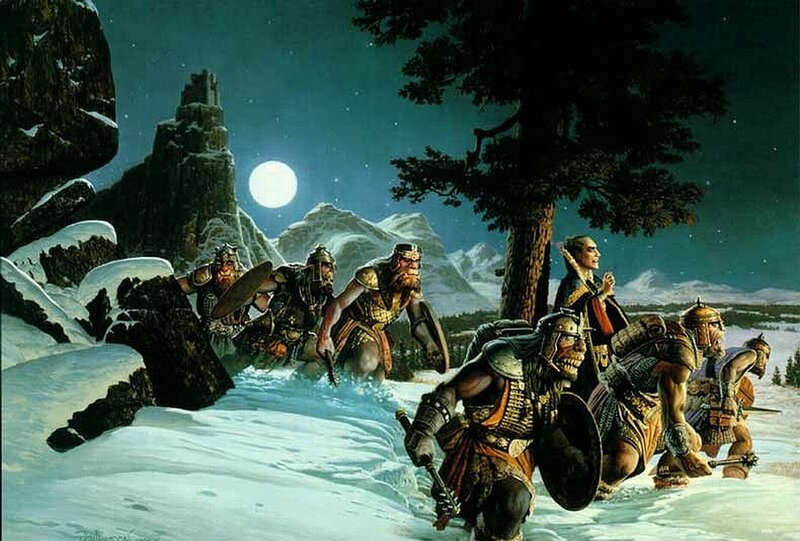 Vikings marching in snow