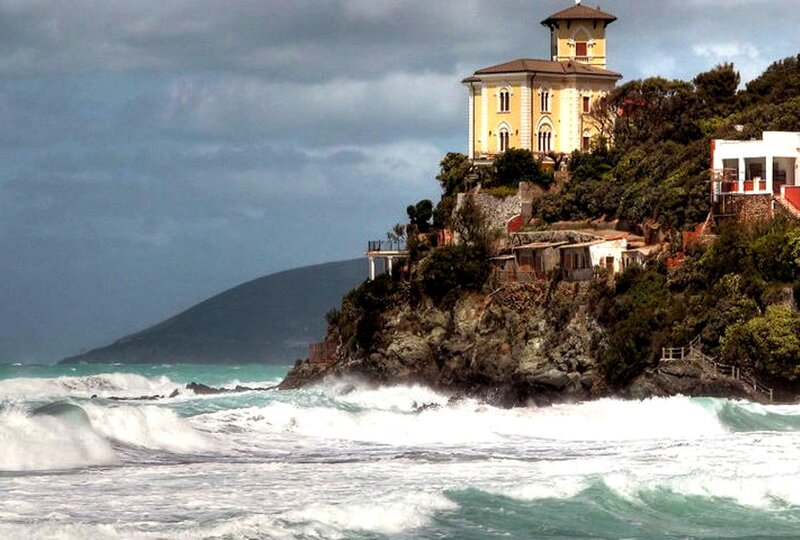 Villa on Coastal Cliff