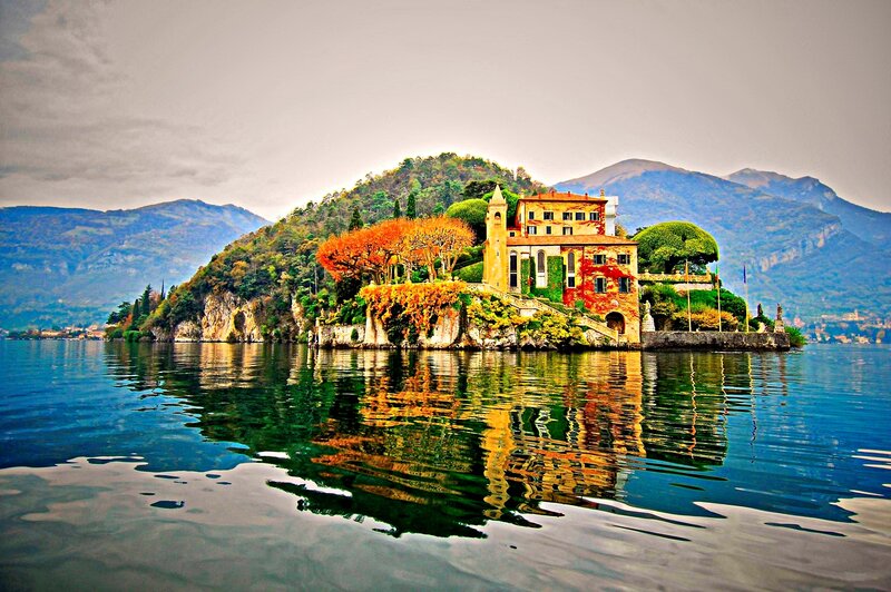 Villa on Island in Lake