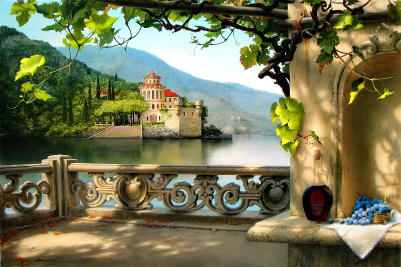 Villa on Lake Island — Green
