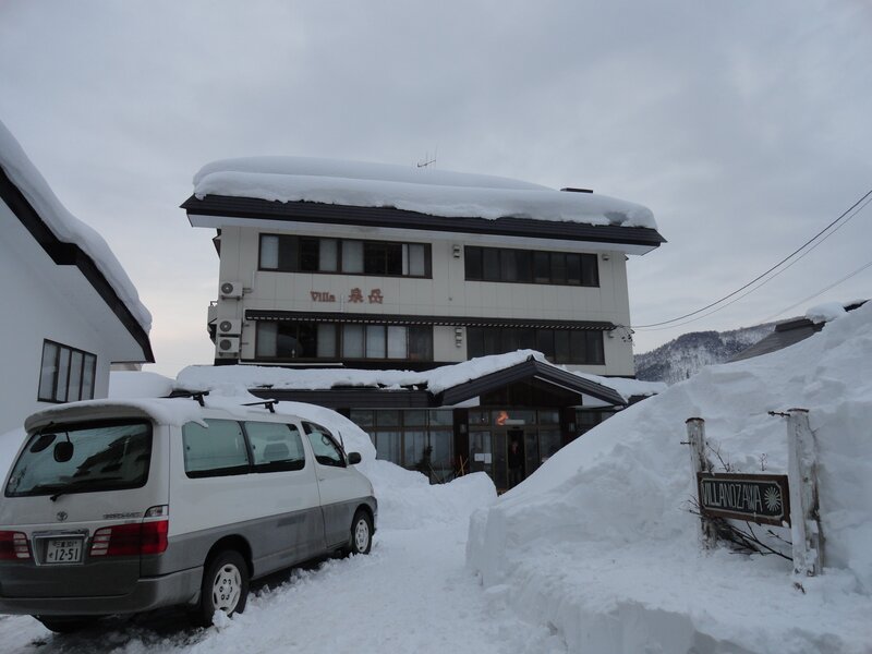 Villa Ozawa in snowy landscape