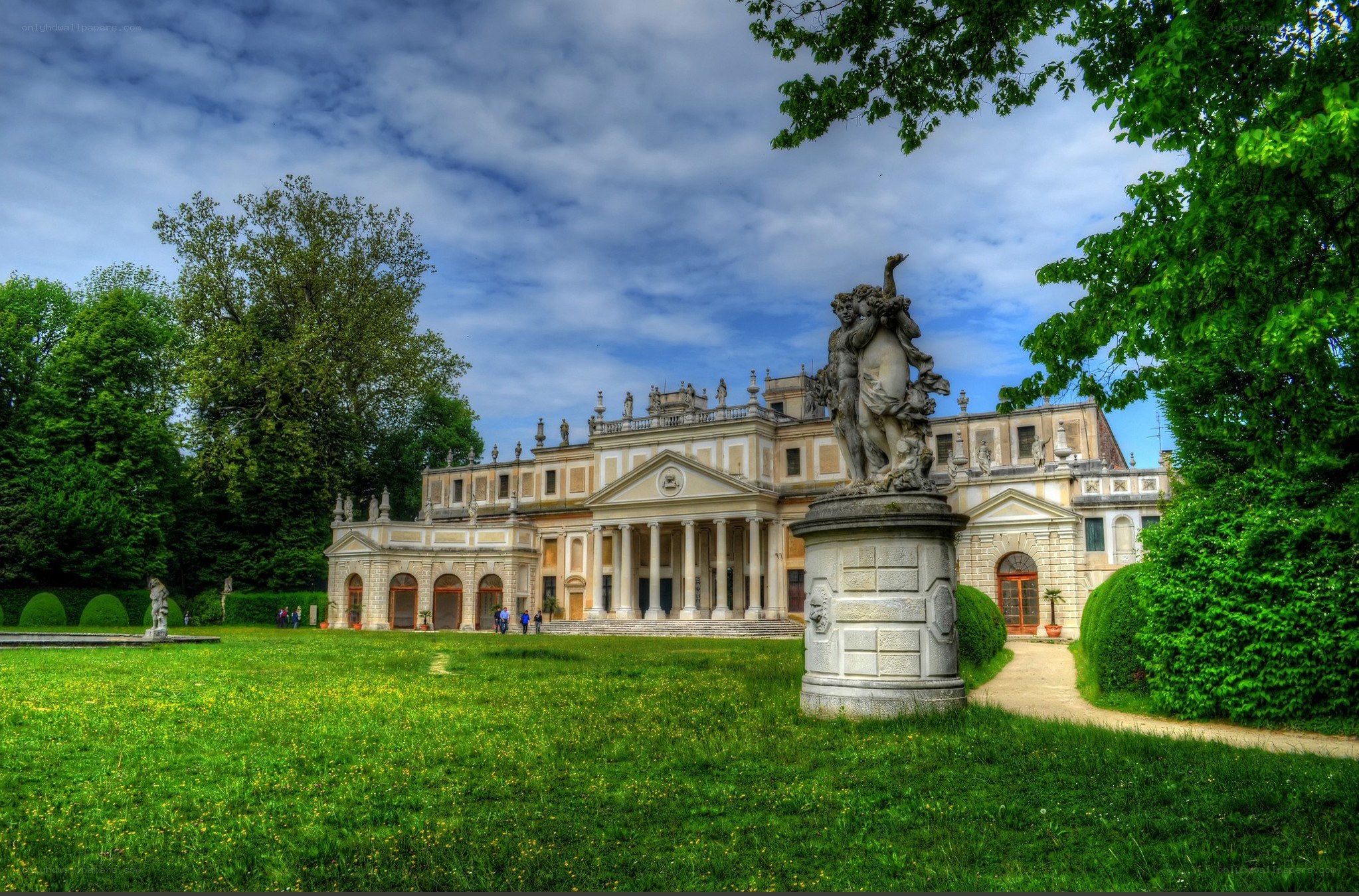 Villa with classical architecture