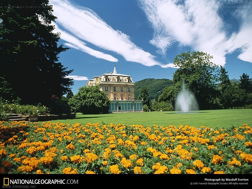 Villa with flower garden