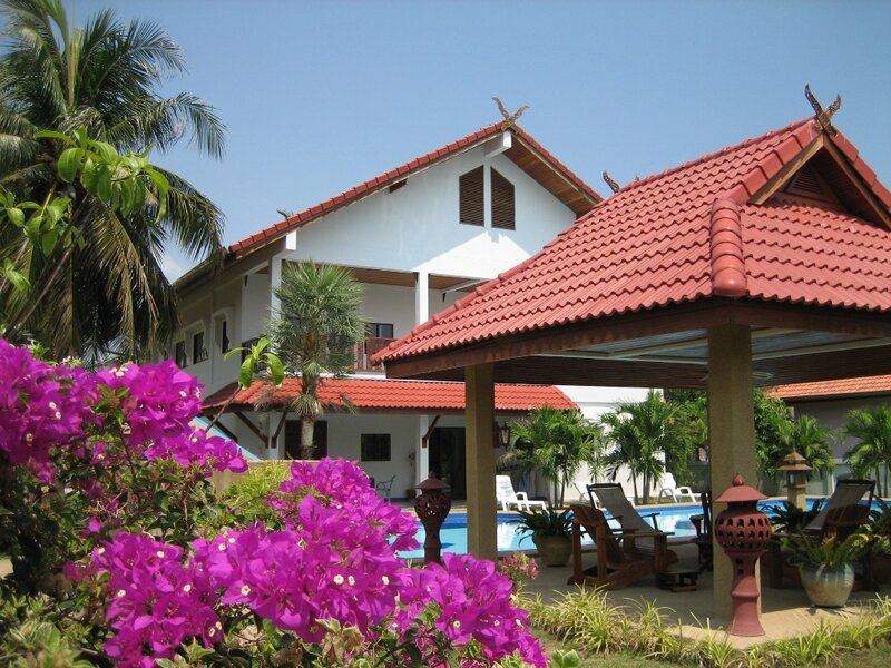 Villa with Pool and Flowers