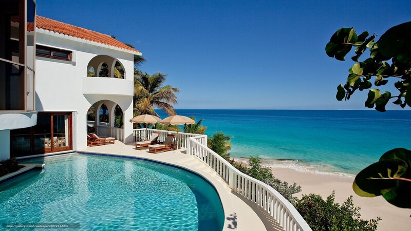 Villa with Pool and Ocean View — Blue
