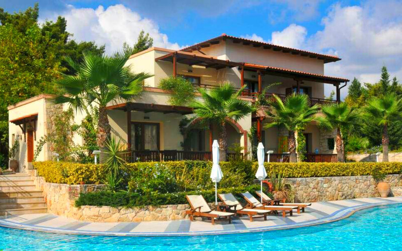 Villa with Swimming Pool — Blue, Serene, Afternoon