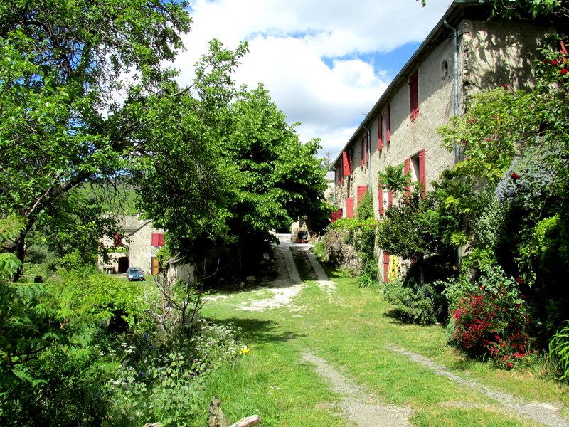 Village Alley with Stone Buildings