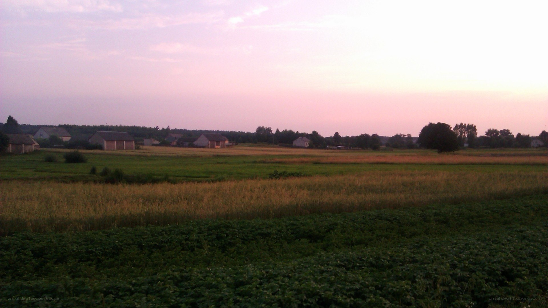 village at dusk
