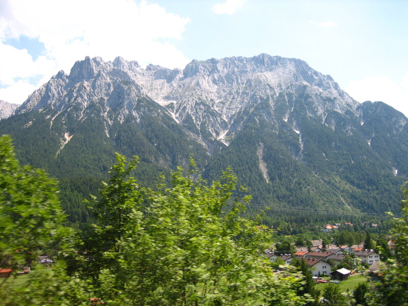 Village at Mountain Base — Green, Serene, Afternoon, Photograph