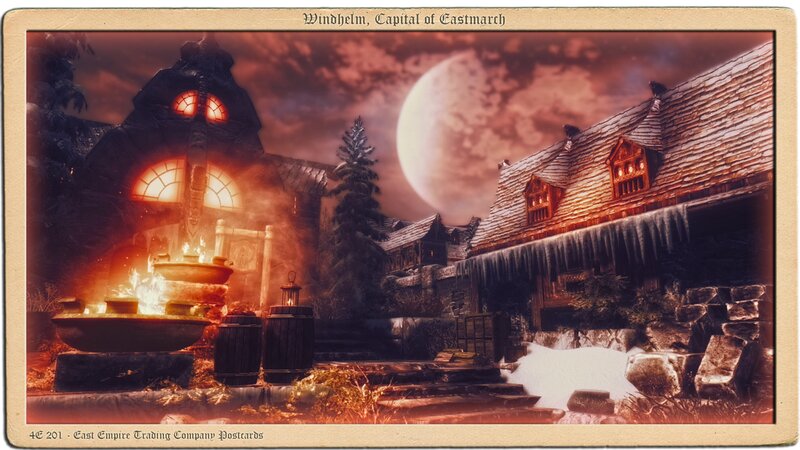 Village at Night — Red
