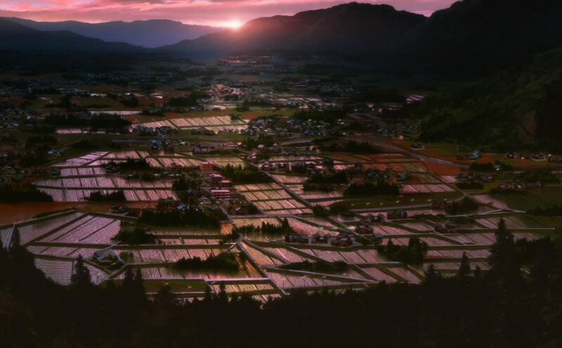 Village at Sunset — Purple