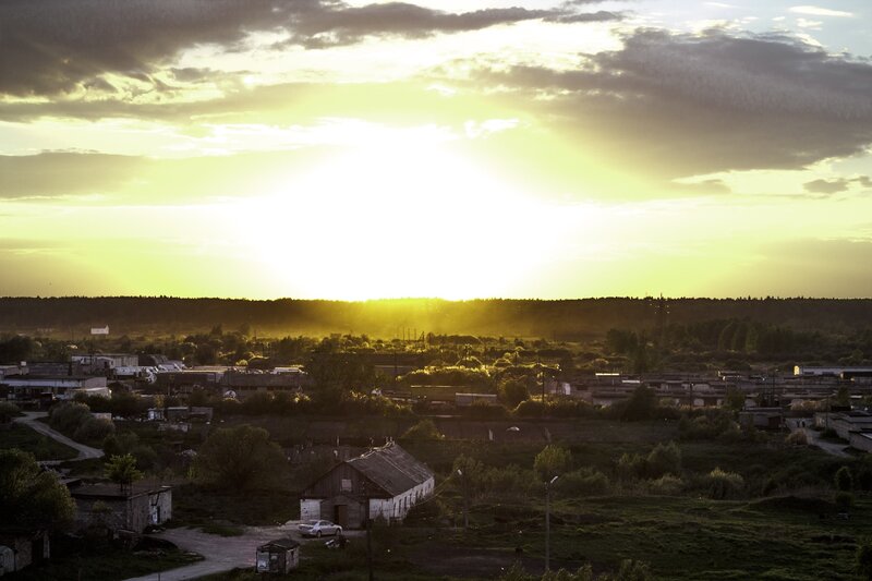 Village at Sunset — Yellow