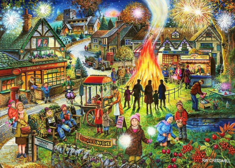 Village Bonfire Celebration — Green