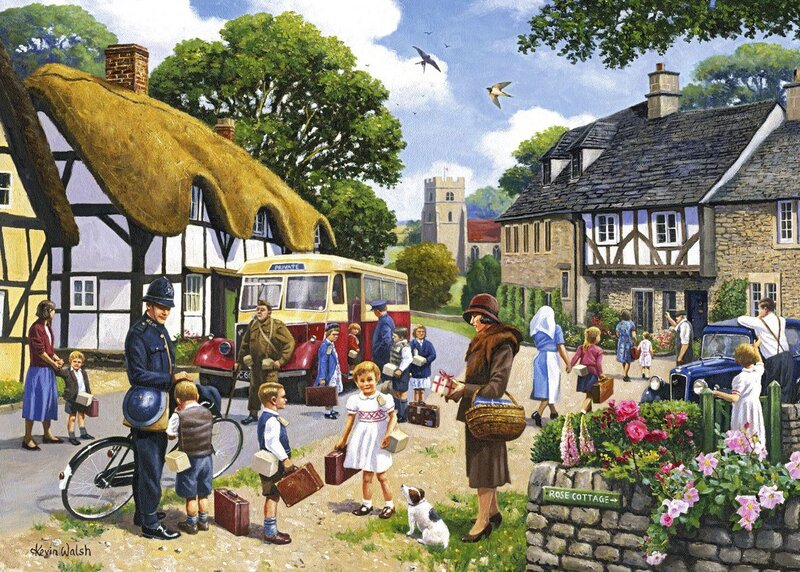 Village Bus Stop Scene
