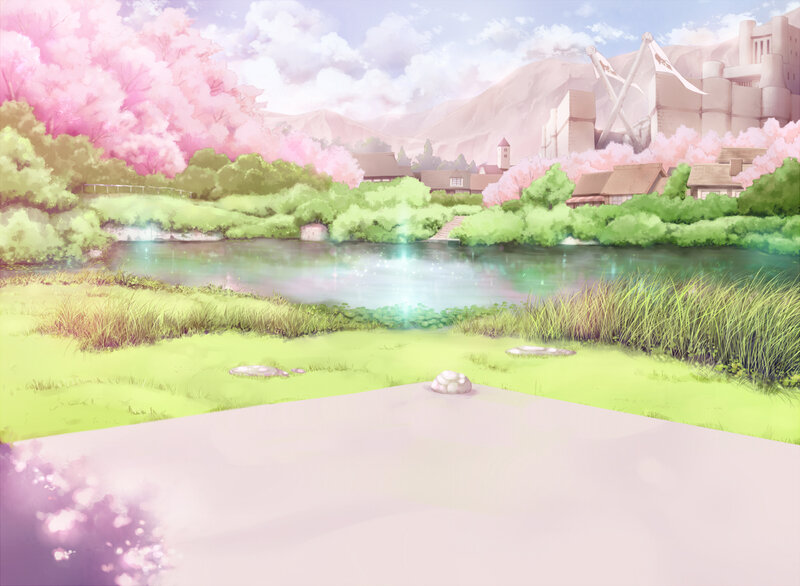 Village by a Lake — Pink
