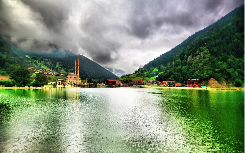 Village by Green Lake