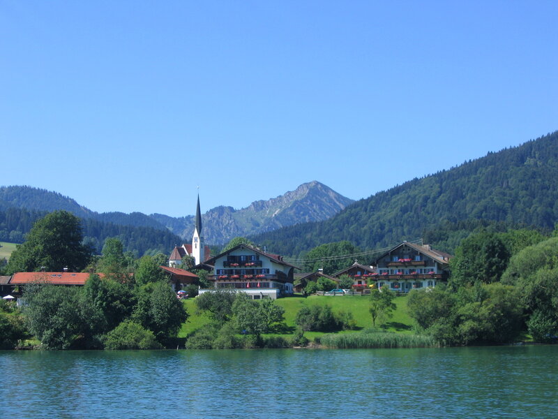 Village by Lake