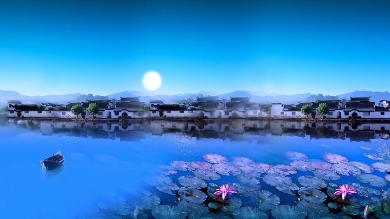 Village by Lotus Pond