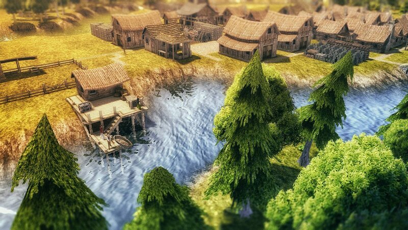 Village by River — Green, Peaceful