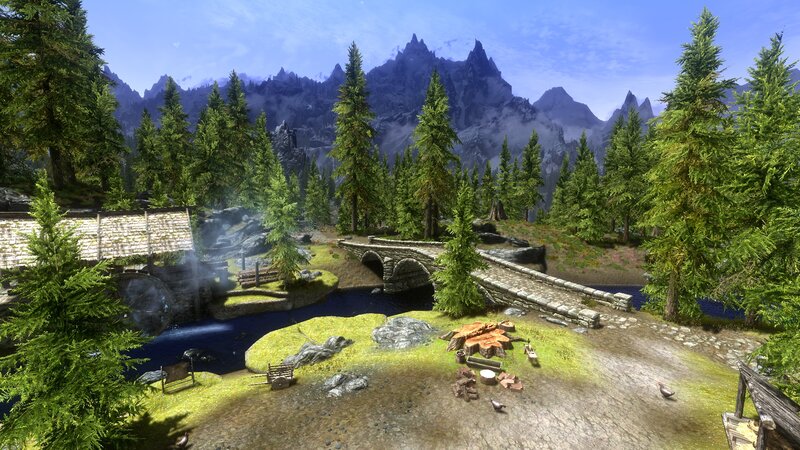 Village by River — Green, Serene, Afternoon, 3d Render