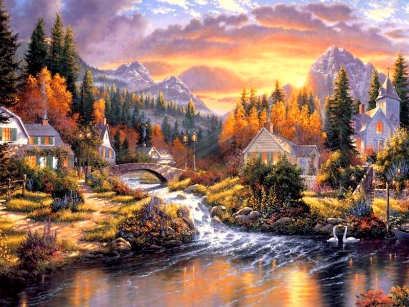 Village by River