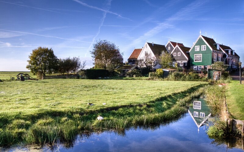 Village by the canal