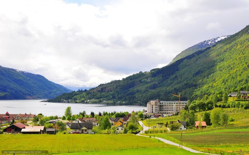 Village by the fjord