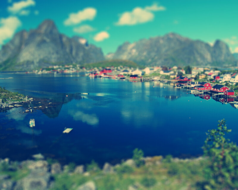 Village by the fjord