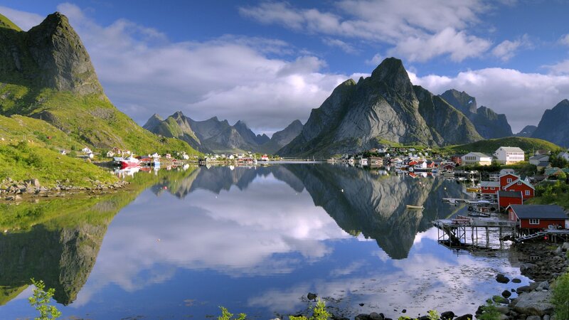 Village by the fjord