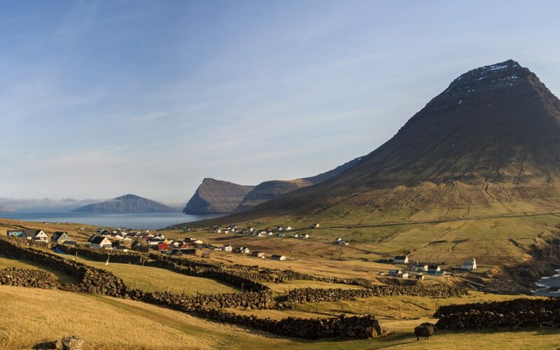 Village by the fjord