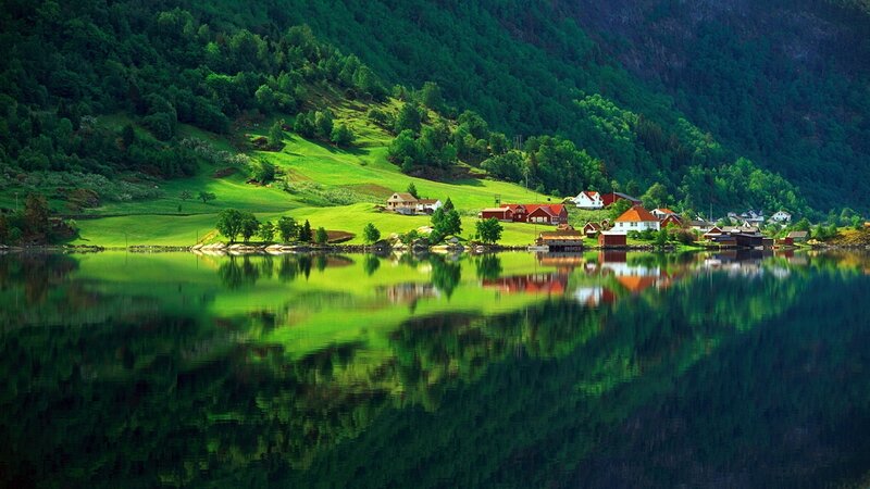 Village by the fjord