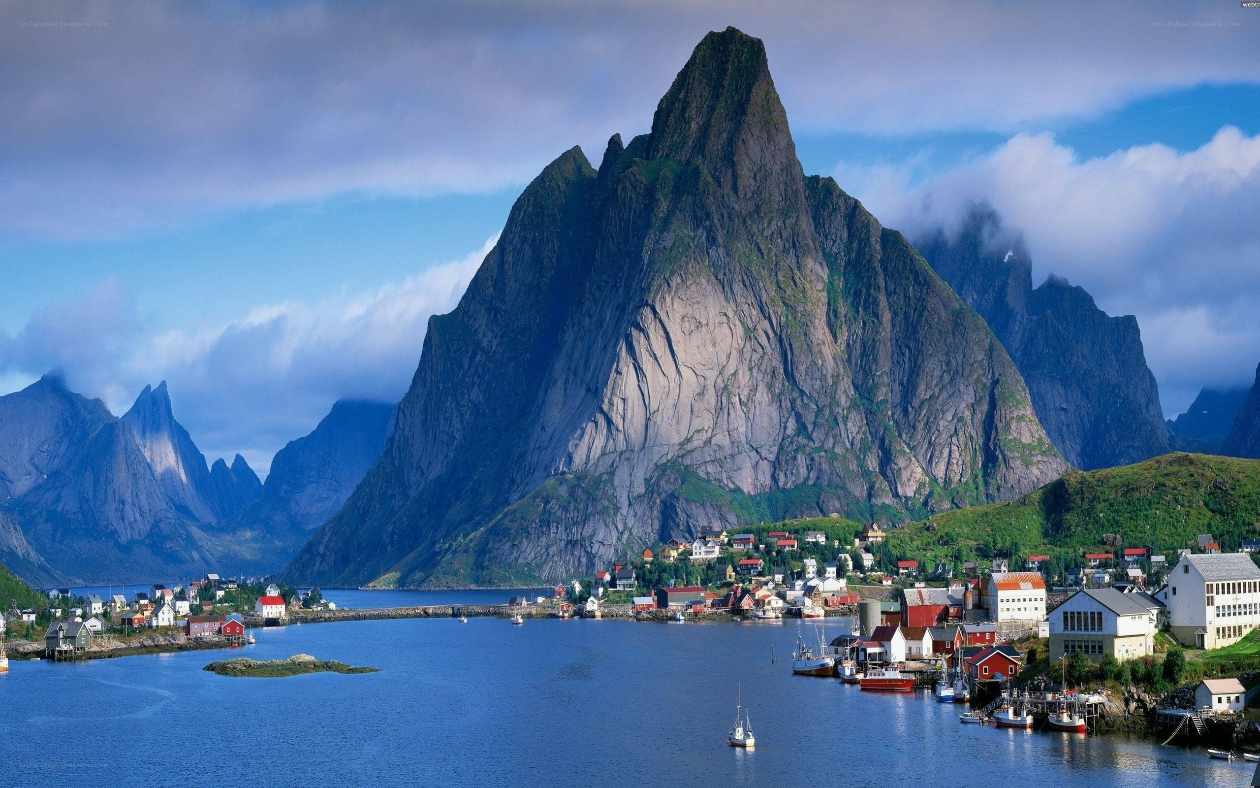 Village by the fjord