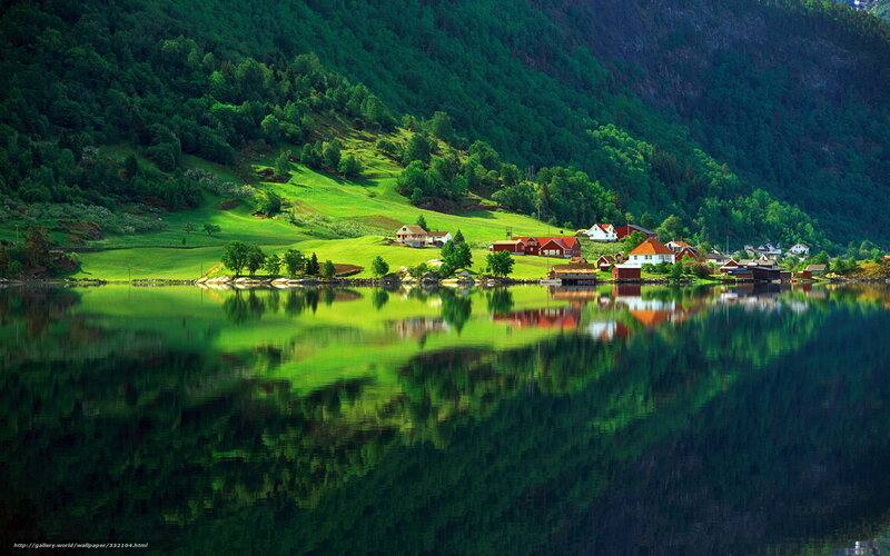Village by the fjord