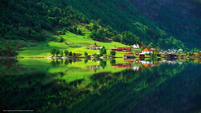 Village by the fjord