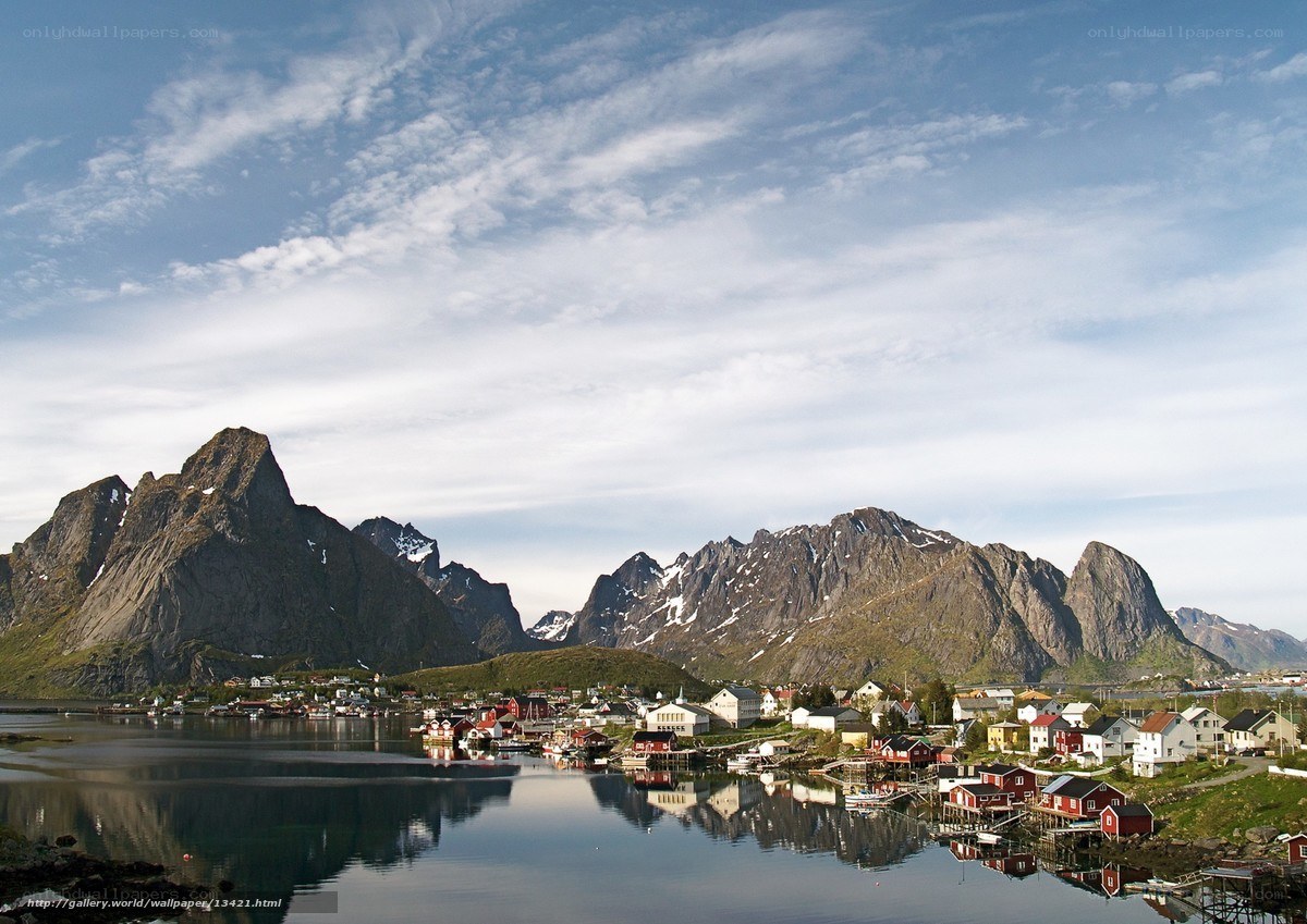 Village by the fjord