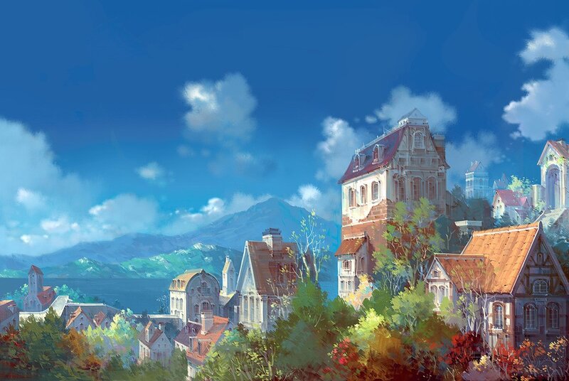 village by the lake