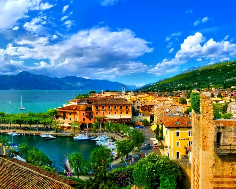 Village by the lake