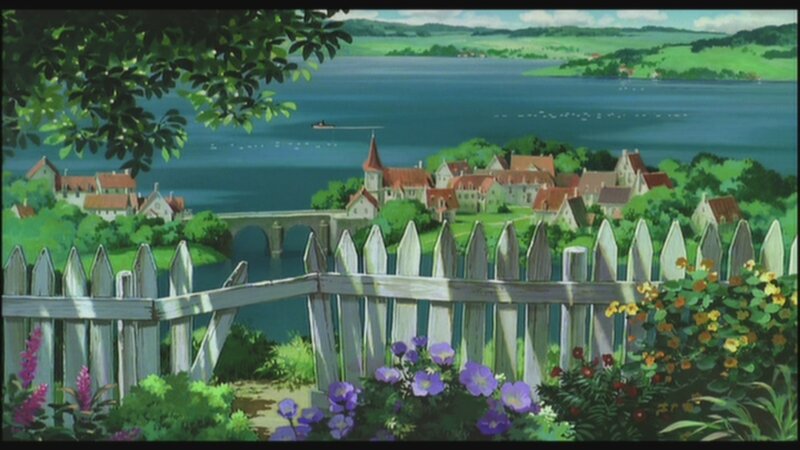 Village by the Lake — Green, Serene, Afternoon, Anime
