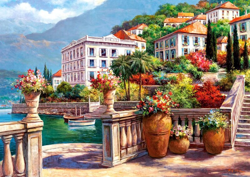 Village by the Lake — Green