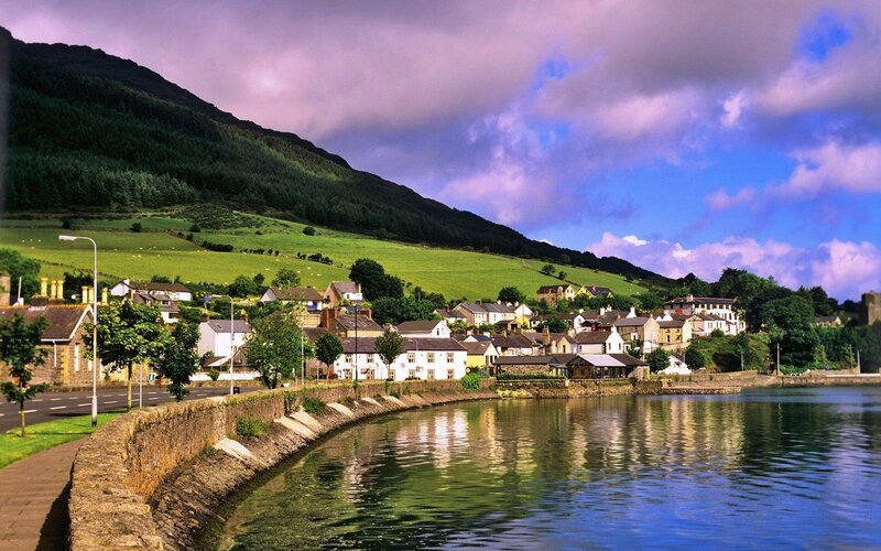 village by the lake in ireland