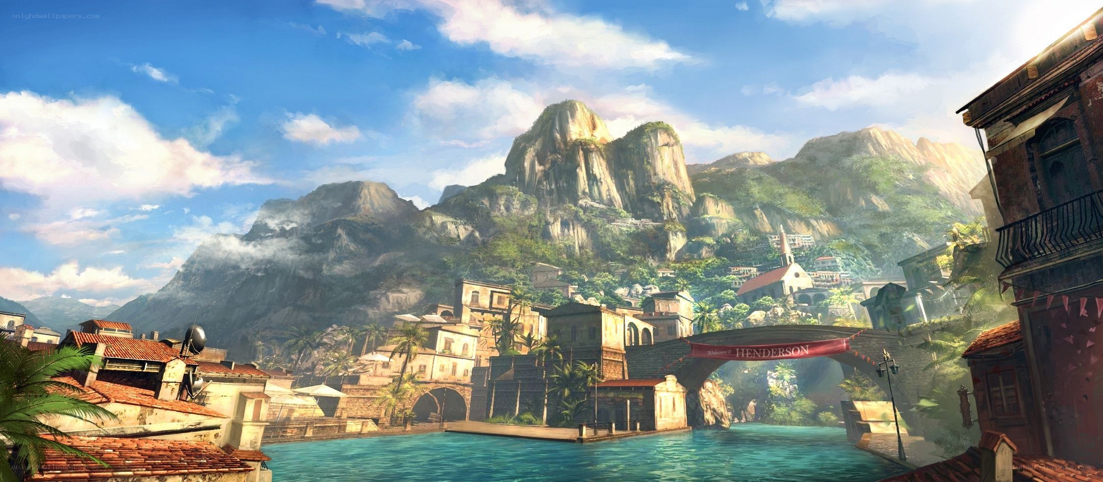 village by the mountains