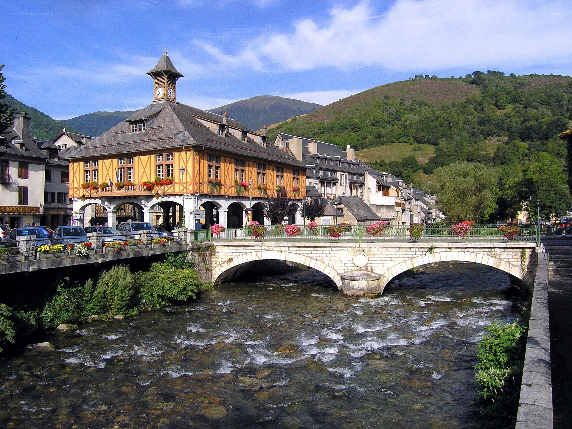 Village by the river