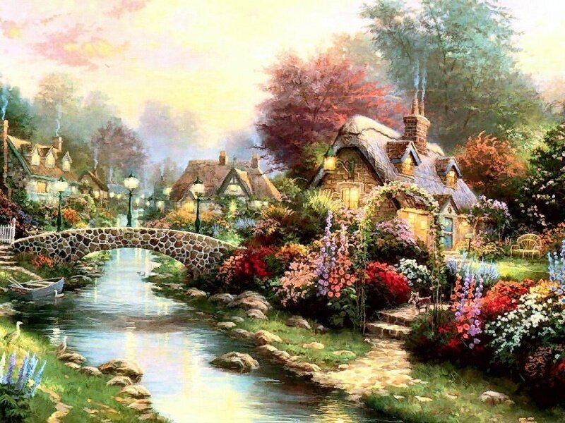 Village by the river