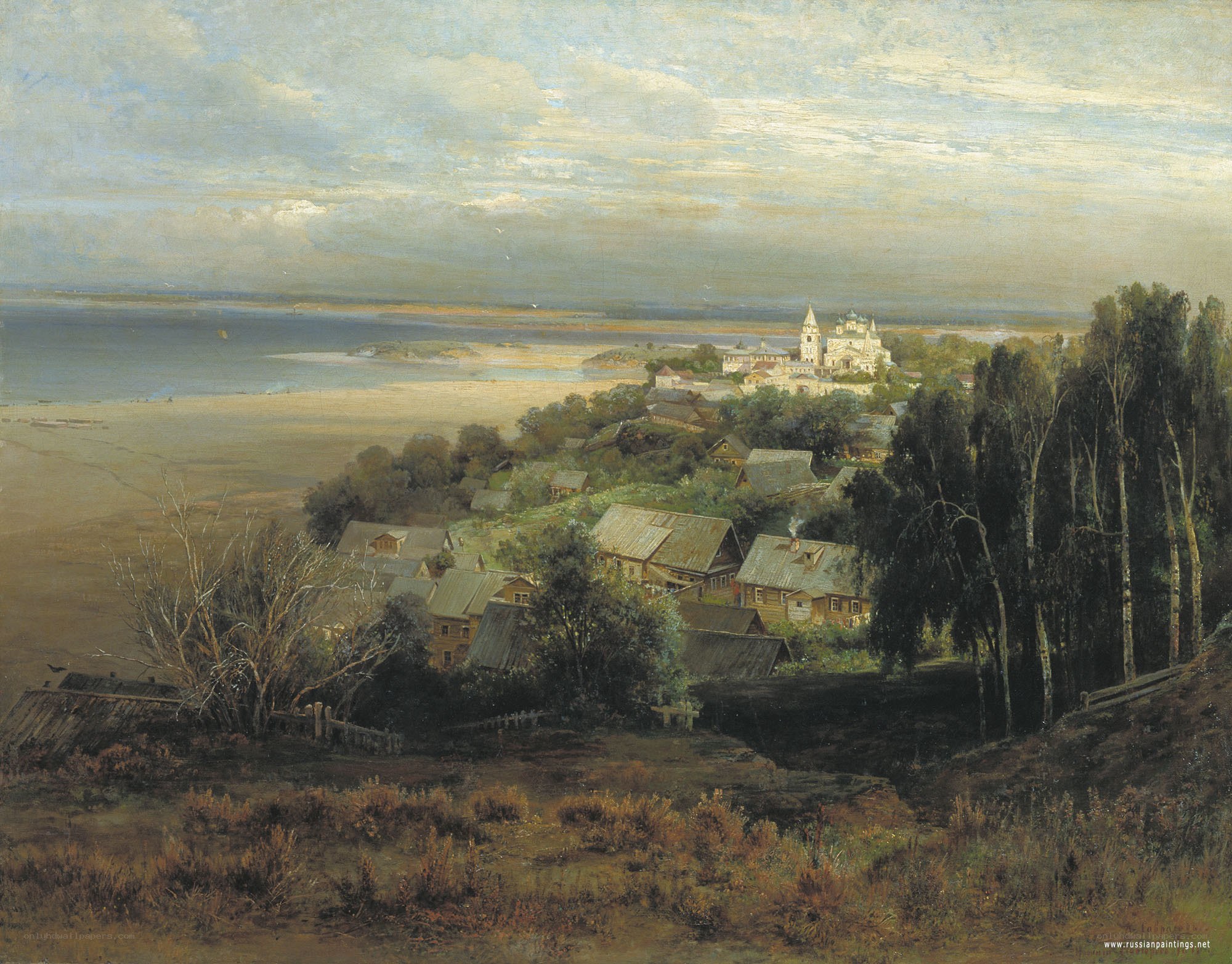 Village by the river